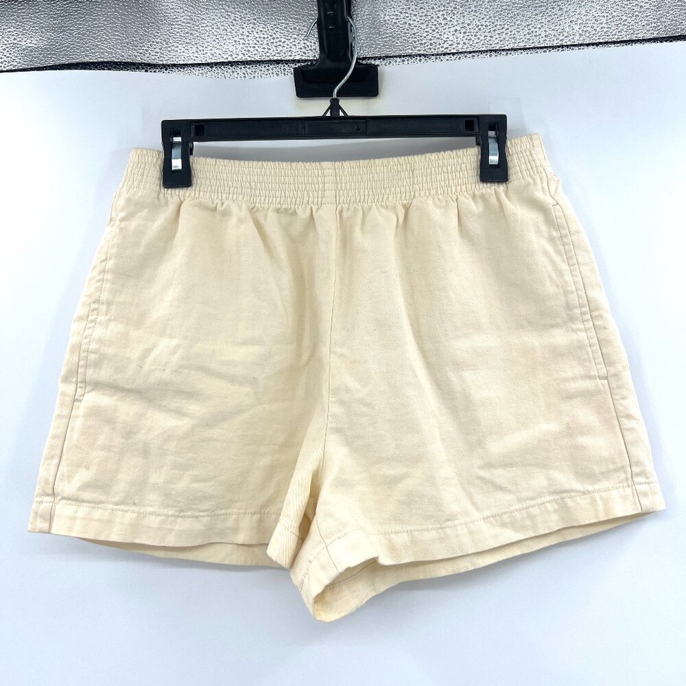 Aritzia Wilfred Cream Linen &.Cotton Pull On Shorts Women's Medium